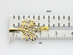 Carregar imagem no visualizador da galeria, 14k Yellow Gold and Rhodium Tree of Life Pendant Charm
