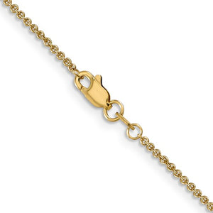 14k Yellow Gold 1.5mm Round Open Link Cable Bracelet Anklet Choker Necklace Pendant Chain