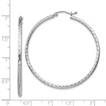 Afbeelding in Gallery-weergave laden, Sterling Silver Diamond Cut Classic Round Hoop Earrings 45mm x 2mm

