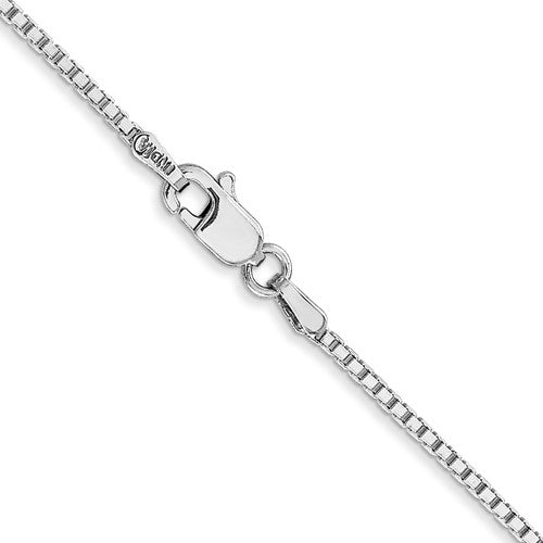 10K White Gold 1.25mm Box Bracelet Anklet Choker Necklace Pendant Chain