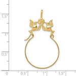 Load image into Gallery viewer, 14K Yellow Gold Birds Charm Holder Hanger Connector Pendant
