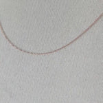 Загружайте и воспроизводите видео в средстве просмотра галереи 14k Rose Gold 0.50mm Thin Cable Rope Necklace Pendant Chain
