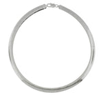 Carica l&#39;immagine nel visualizzatore di Gallery, Sterling Silver 8mm Diamond Cut Cubetto Omega Choker Necklace Pendant Chain
