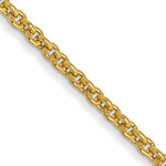 Ladda upp bild till gallerivisning, 14k Yellow Gold 1.5mm Round Open Link Cable Bracelet Anklet Choker Necklace Pendant Chain
