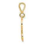 Carregar imagem no visualizador da galeria, 14K Yellow Gold Initial Letter H Cursive Script Alphabet Filigree Pendant Charm
