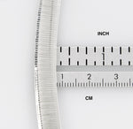 Carregar imagem no visualizador da galeria, Sterling Silver 8mm Diamond Cut Cubetto Omega Choker Necklace Pendant Chain
