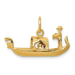 Cargar imagen en el visor de la galería, 14k Yellow Gold Venetian Gondola 3D Pendant Charm - [cklinternational]
