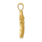 Load image into Gallery viewer, 14k Yellow Gold Elephant Open Back Pendant Charm
