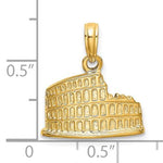 Carregar imagem no visualizador da galeria, 14K Yellow Gold Colosseum Rome Italy Pendant Charm
