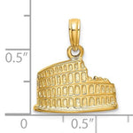Kép betöltése a galériamegjelenítőbe: 14K Yellow Gold Colosseum Rome Italy Pendant Charm
