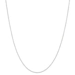 Lataa kuva Galleria-katseluun, 14K White Gold 0.42mm Thin Curb Bracelet Anklet Necklace Pendant Chain
