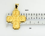 Lataa kuva Galleria-katseluun, 14k Yellow Gold Cross Cruciform Four Way Medal Pendant Charm
