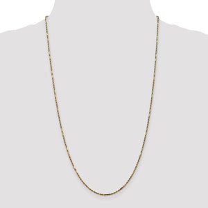 14K Solid Yellow Gold 1.8mm Diamond Cut Milano Rope Bracelet Anklet Choker Necklace Pendant Chain