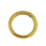 画像をギャラリービューアに読み込む, 14K Yellow Gold 20mm Round Link Lock Hinged Push Clasp Bail Enhancer Connector Hanger for Pendants Charms Bracelets Anklets Necklaces
