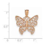 Load image into Gallery viewer, 14k Rose Gold Butterfly Pendant Charm
