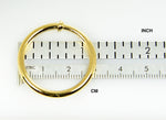 Charger l&#39;image dans la galerie, 14K Yellow Gold 30mm x 3mm Non Pierced Round Hoop Earrings
