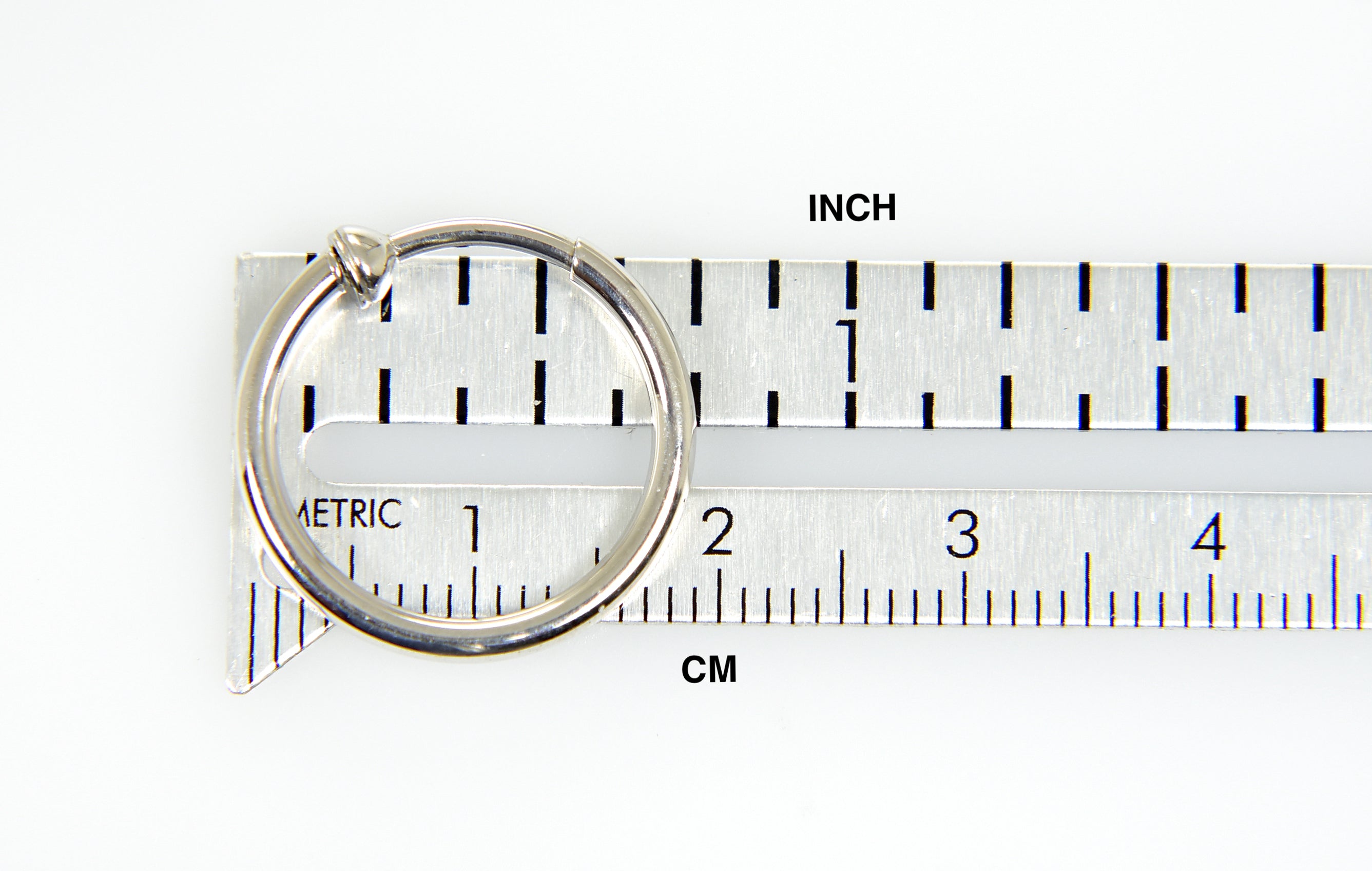 Sterling Silver Classic Round Endless Hoop Non Pierced Clip On Earrings 17mm x 2mm