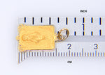 Carica l&#39;immagine nel visualizzatore di Gallery, 14k Yellow Gold Blessed Virgin Mary Miraculous Medal Rectangle Pendant Charm
