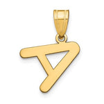 Carregar imagem no visualizador da galeria, 14K Yellow Gold Uppercase Initial Letter A Block Alphabet Pendant Charm
