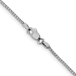 10K White Gold 1.1mm Box Bracelet Anklet Choker Necklace Pendant Chain