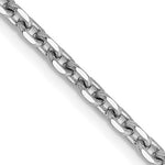 Afbeelding in Gallery-weergave laden, 14K White Gold 2.50mm Diamond Cut Cable Bracelet Anklet Choker Necklace Pendant Chain
