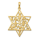 Charger l&#39;image dans la galerie, 14k Yellow Gold 12 Tribes Star of David Pendant Charm
