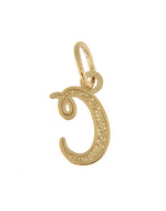 Load image into Gallery viewer, 10K Yellow Gold Lowercase Initial Letter C Script Cursive Alphabet Pendant Charm
