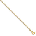 Carica l&#39;immagine nel visualizzatore di Gallery, 14k Yellow Gold 1.10mm Singapore Twisted Bracelet Anklet Necklace Choker Pendant Chain
