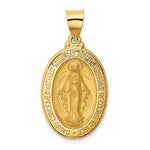 將圖片載入圖庫檢視器 14k Yellow Gold Blessed Virgin Mary Miraculous Medal Pendant Charm
