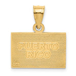 Indlæs billede til gallerivisning 14K Yellow Gold Enamel Puerto Rico Flag Pendant Charm
