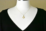 Load image into Gallery viewer, 14K Yellow Gold Initial Letter O Cursive Script Alphabet Filigree Pendant Charm
