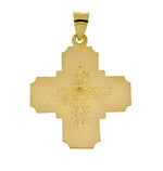 Загрузить изображение в средство просмотра галереи, 14k Yellow Gold Cross Cruciform Four Way Medal Pendant Charm

