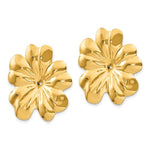 將圖片載入圖庫檢視器 14K Yellow Gold Flower Floral Earring Jackets
