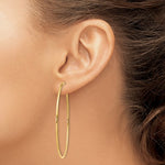 Φόρτωση εικόνας στο εργαλείο προβολής Συλλογής, 14K Yellow Gold 52mm x 1.5mm Endless Round Hoop Earrings
