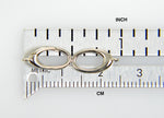 画像をギャラリービューアに読み込む, 14k Yellow White Gold 23x7mm OD Double Push Clasp Pendant Charm Hangers Bails Connectors for Bracelets Anklets Necklaces
