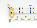 Carica l&#39;immagine nel visualizzatore di Gallery, 14k Yellow Gold Script Letter G Initial Alphabet Pendant Charm
