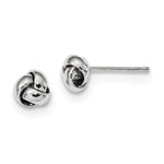 Load image into Gallery viewer, 14k White Gold Small Classic Love Knot Stud Post Earrings
