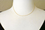 Lataa kuva Galleria-katseluun, 14k Yellow Gold 0.95mm Cable Rope Necklace Pendant Chain
