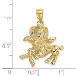 Lataa kuva Galleria-katseluun, 14k Yellow Gold Aries Zodiac Horoscope Large Pendant Charm
