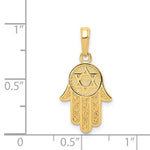 Load image into Gallery viewer, 14k Yellow Gold Hand of Gold Star of David Pendant Charm - [cklinternational]
