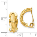 Carica l&#39;immagine nel visualizzatore di Gallery, 14k Yellow Gold Non Pierced Clip On  Omega Back Earrings
