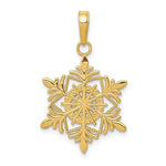 Φόρτωση εικόνας στο εργαλείο προβολής Συλλογής, 14k Yellow Gold Snowflake Pendant Charm
