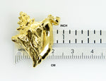 Indlæs billede til gallerivisning 14k Yellow Gold Large Conch Shell Seashell 3D Pendant Charm
