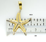 Kép betöltése a galériamegjelenítőbe: 14k Yellow Gold and Rhodium Starfish Pendant Charm
