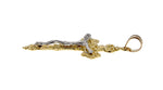 이미지를 갤러리 뷰어에 로드 , 14k Gold Two Tone Crucifix Cross Fleur De Lis Pendant Charm - [cklinternational]
