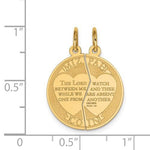 Lade das Bild in den Galerie-Viewer, 14k Yellow Gold Mizpah Coin 2 Piece Break Apart Pendant Charm
