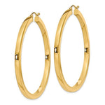Carica l&#39;immagine nel visualizzatore di Gallery, 14K Yellow Gold 50mm Square Tube Round Hollow Hoop Earrings
