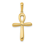 Carica l&#39;immagine nel visualizzatore di Gallery, 14K Yellow Gold Ankh Cross Pendant Charm
