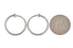 Carregar imagem no visualizador da galeria, Sterling Silver Classic Round Endless Hoop Non Pierced Clip On Earrings 17mm x 2mm
