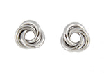 Load image into Gallery viewer, 14k White Gold Classic Love Knot Stud Post Earrings
